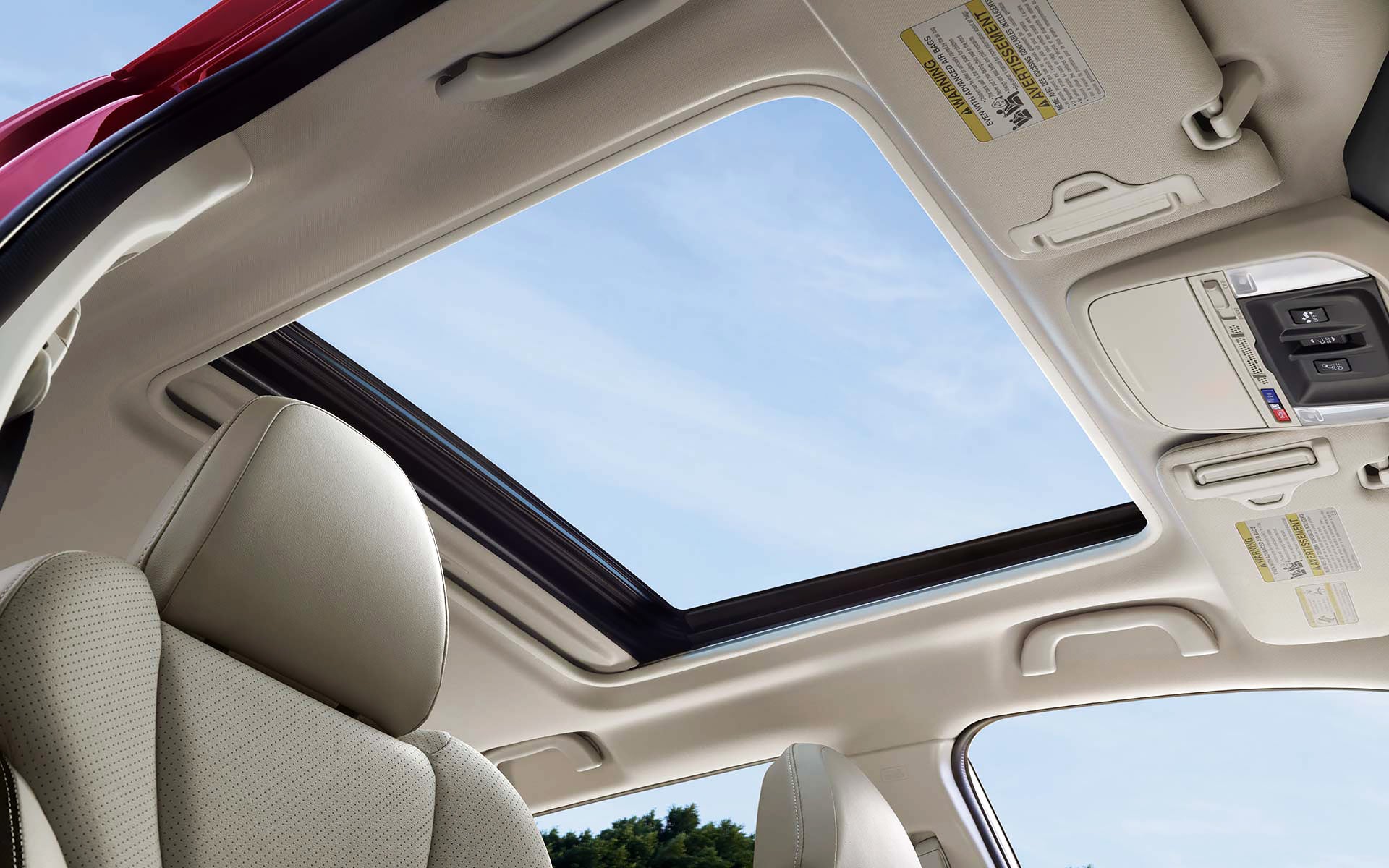 A view through the power sliding panoramic moonroof on the 2022 Forester Sport. | Sunset Hills Subaru in Sunset Hills MO