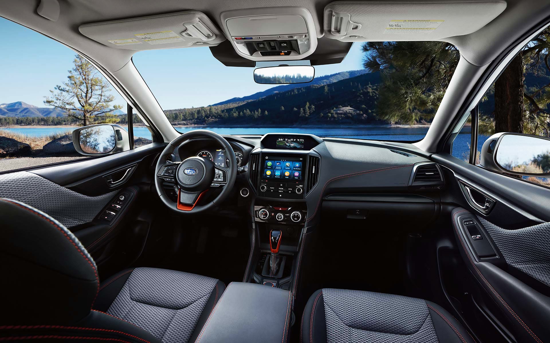 The interior and front dash of the 2022 Forester. | Sunset Hills Subaru in Sunset Hills MO