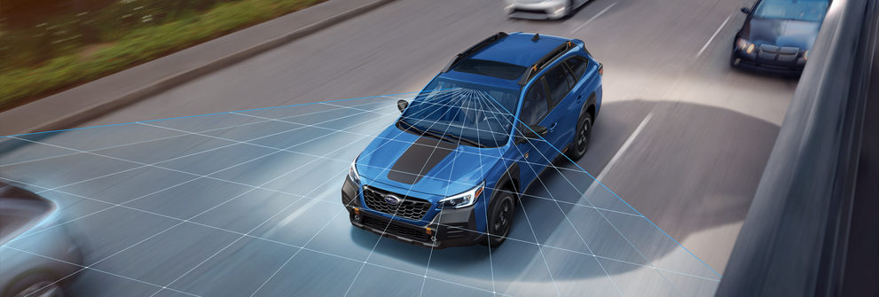 A photo illustration of the EyeSight Driver Assist Technology on the 2023 Outback Wilderness. | Sunset Hills Subaru in Sunset Hills MO