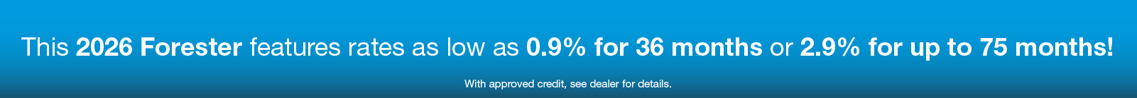 2026 Subaru Forester Special Rate